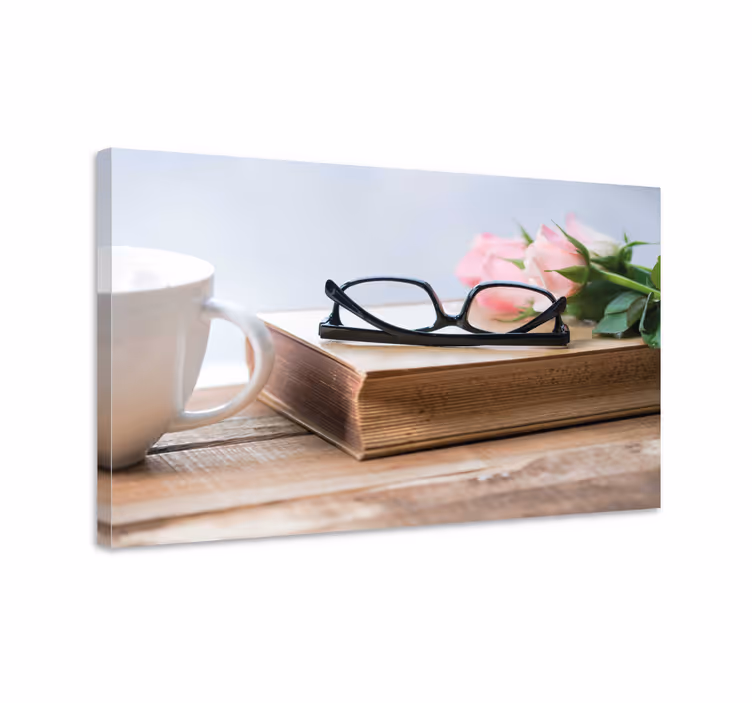 Kahvia ja ruusuja canvas taulu - Tenstickers