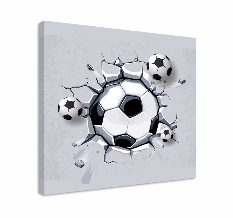 3d jalkapallot 3d canvas - Tenstickers