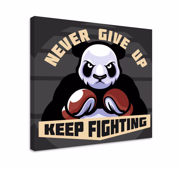 Pandan nyrkkeilymotivaatio eläin canvas taulu - Tenstickers