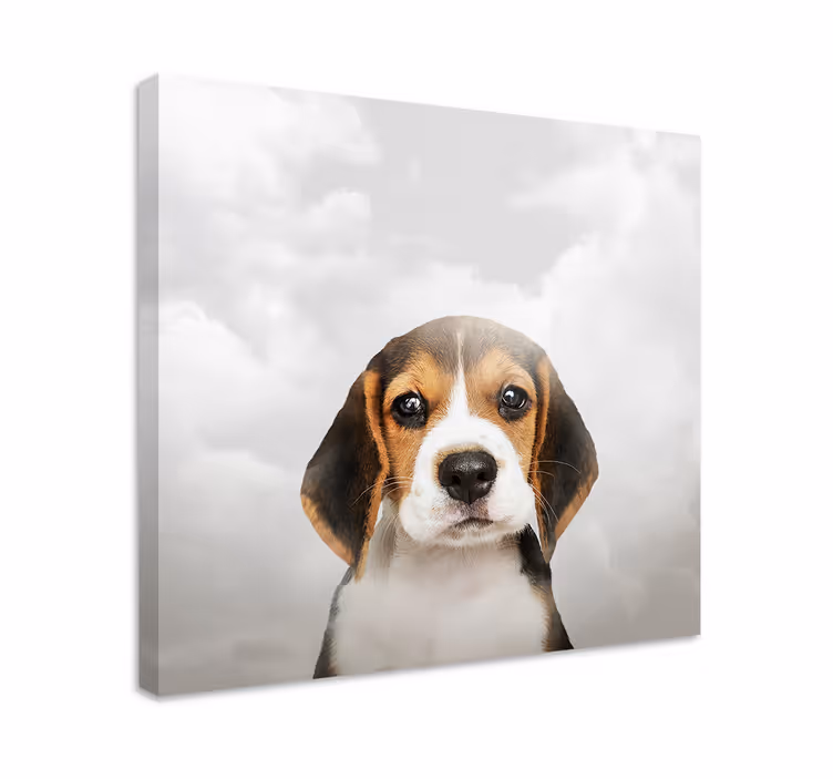 Surullinen koira koira canvas - Tenstickers