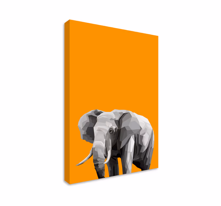 Geometrinen norsu elefantti canvas - Tenstickers
