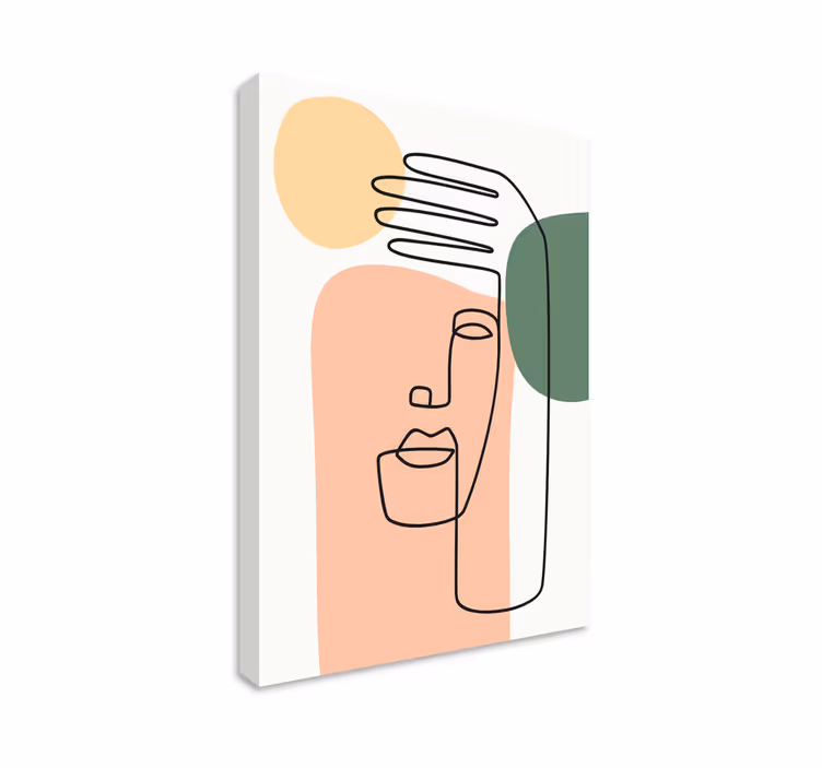 Abstrakti viivakasvo canvas-taulu - Tenstickers
