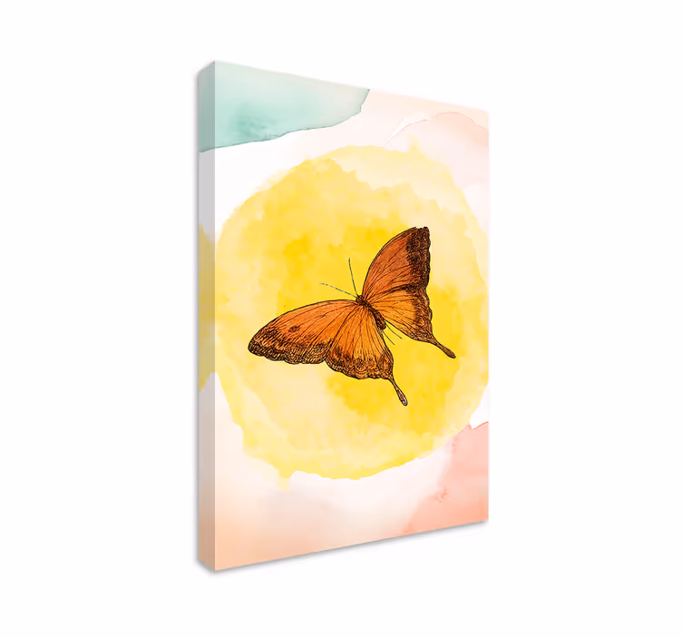 Elegantti perhoskuvio canvas-taulu - Tenstickers