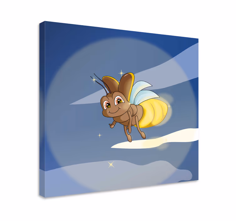 Iloinen lentävä hyönteinen canvas taulu - Tenstickers