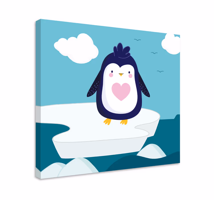 3d canvas taulu söpö pingviini hahmo - Tenstickers