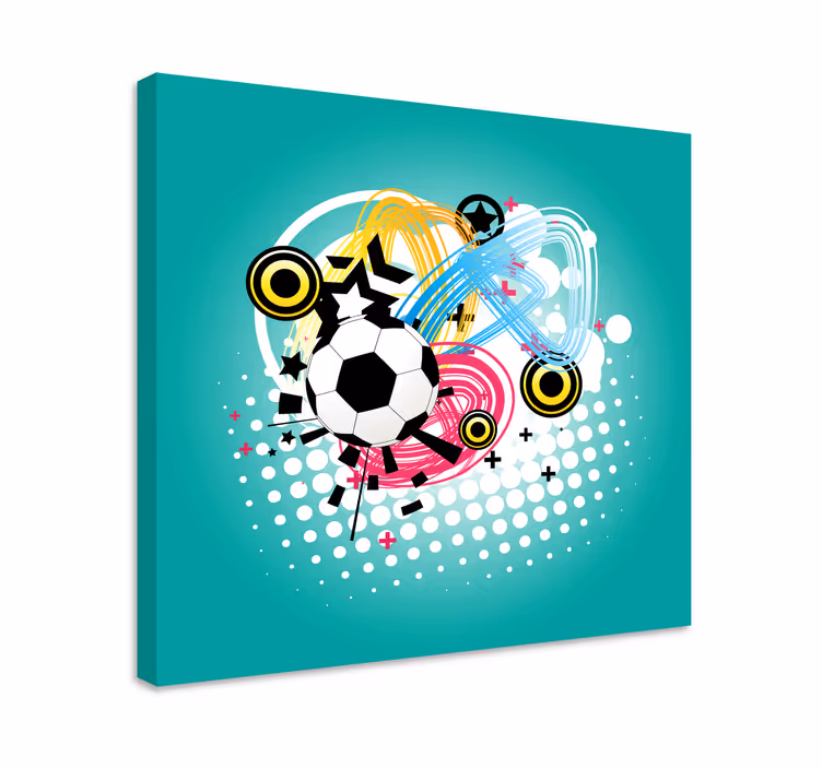 Taiteellinen jalkapallo moderni canvas - Tenstickers