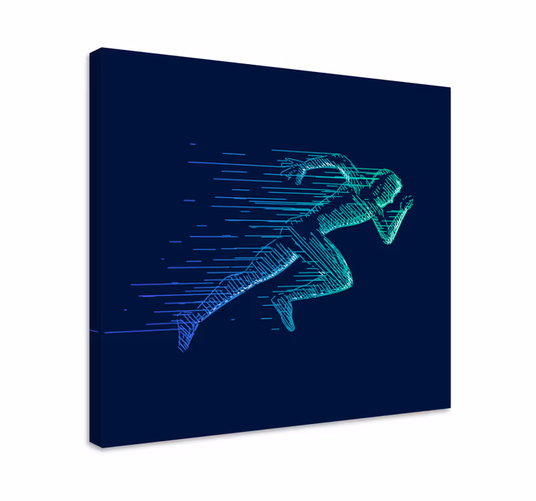 Abstrakti juoksu taide canvas - Tenstickers