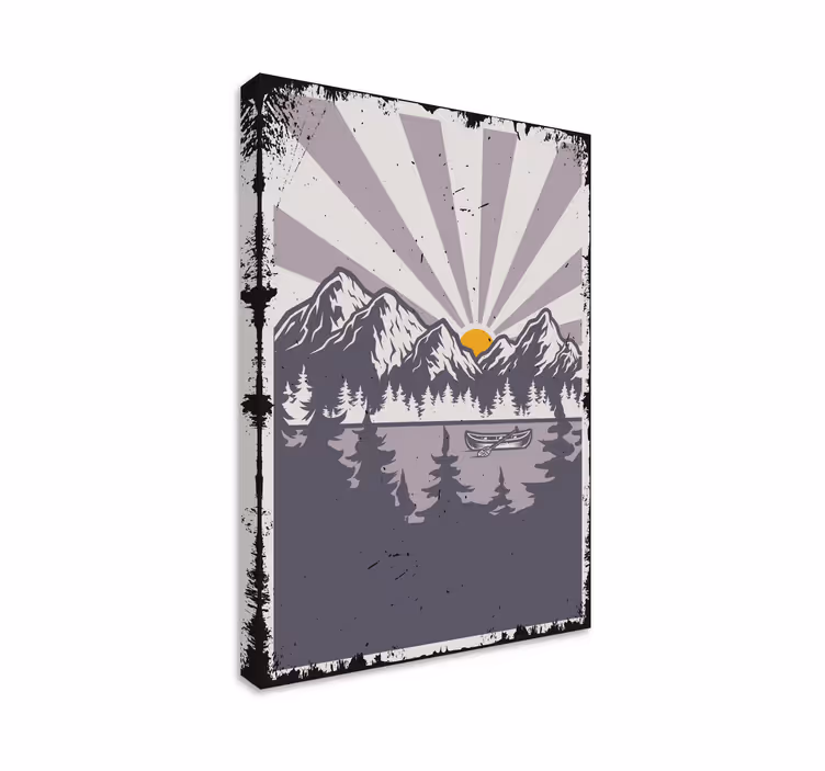 Vuoristomaisema auringonlasku canvas taulu - Tenstickers