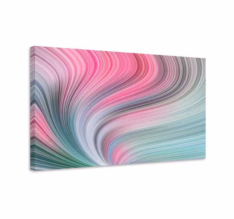 Moniväriset taiteelliset diagonaaliset raidat moderni canvas - Tenstickers