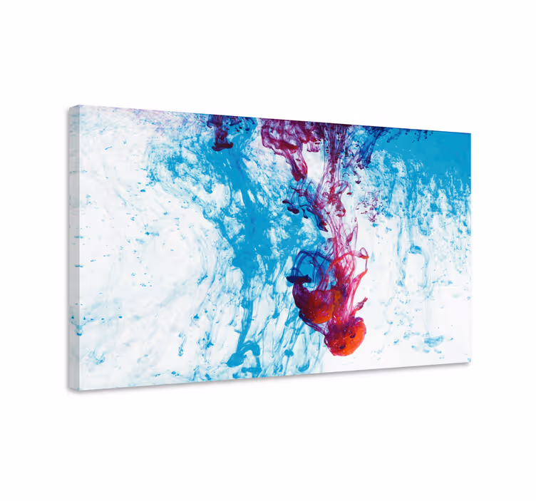 Värikäs sävyvirta abstrakti canvas taulu - Tenstickers