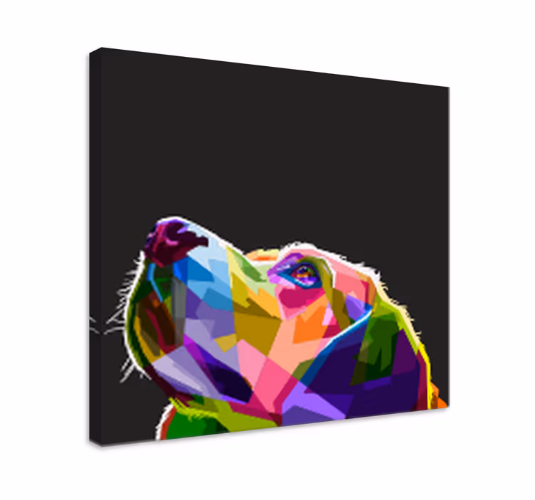 Sateenkaarikoira koira canvas - Tenstickers