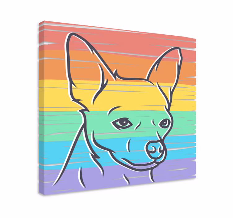 Tyylitelty koiraportrai canvas-taulu - Tenstickers