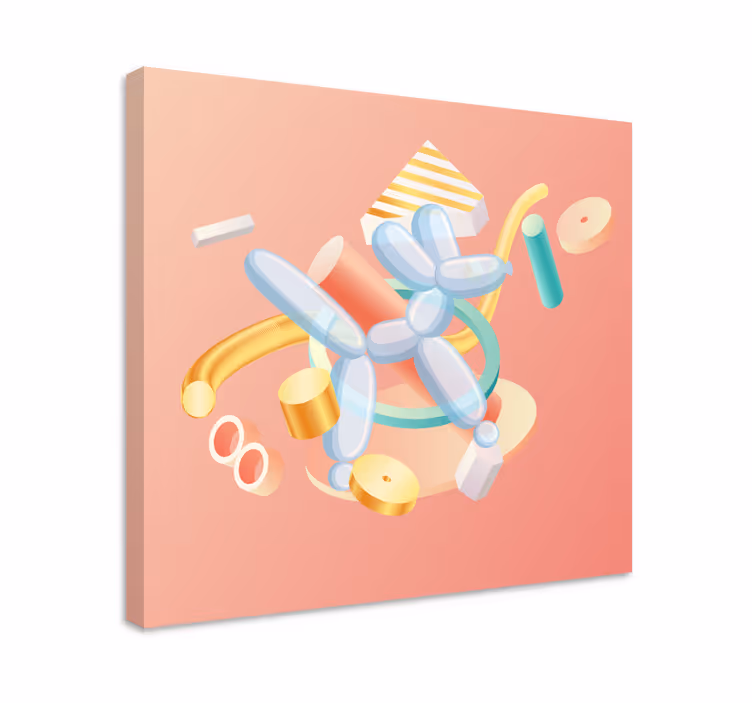 Ilmapallo koira koira canvas - Tenstickers