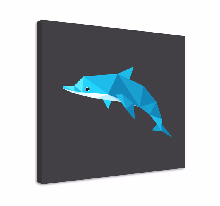 Origami-delfiini Muut eläimet canvas - Tenstickers
