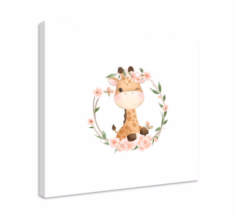 Söpö kirahvi canvas taulu - Tenstickers