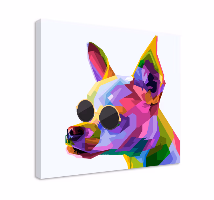 Elinvoimainen koira canvas taulu - Tenstickers