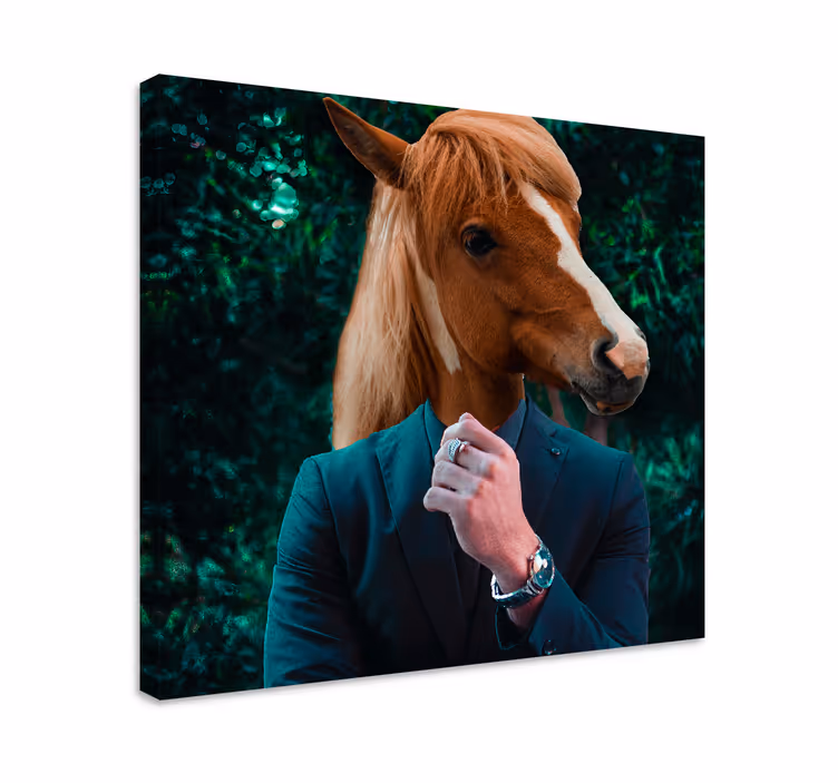 Hevosen pään muotokuva hevos canvas taulu - Tenstickers