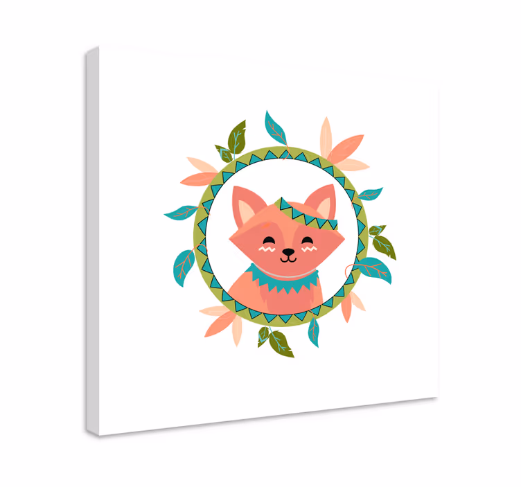 Söpö kettu muotokuva kissa canvas - Tenstickers