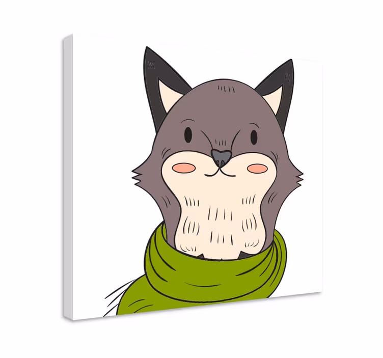 Ystävällinen eläinhahmo canvas-taulu - Tenstickers