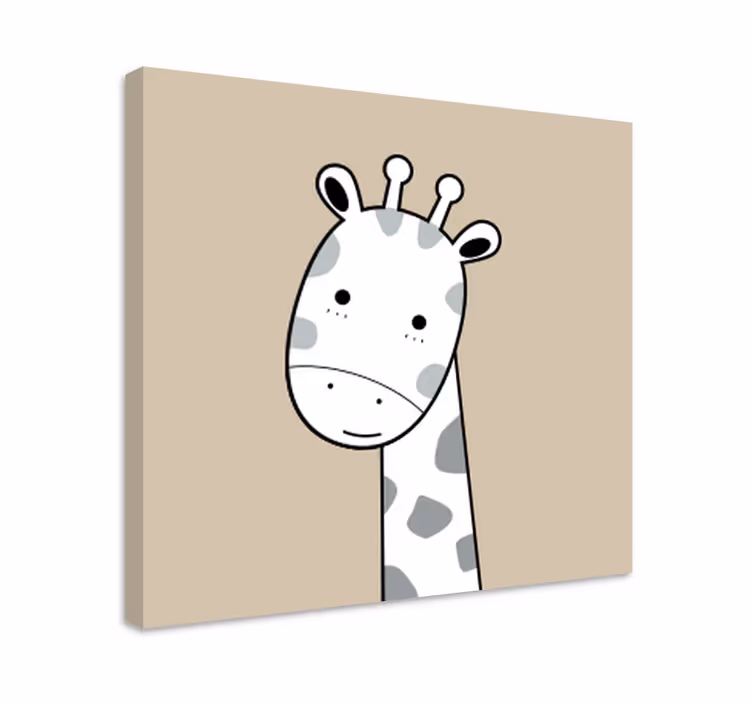 Pohjoismainen beige kirahvi Muut eläimet canvas - Tenstickers