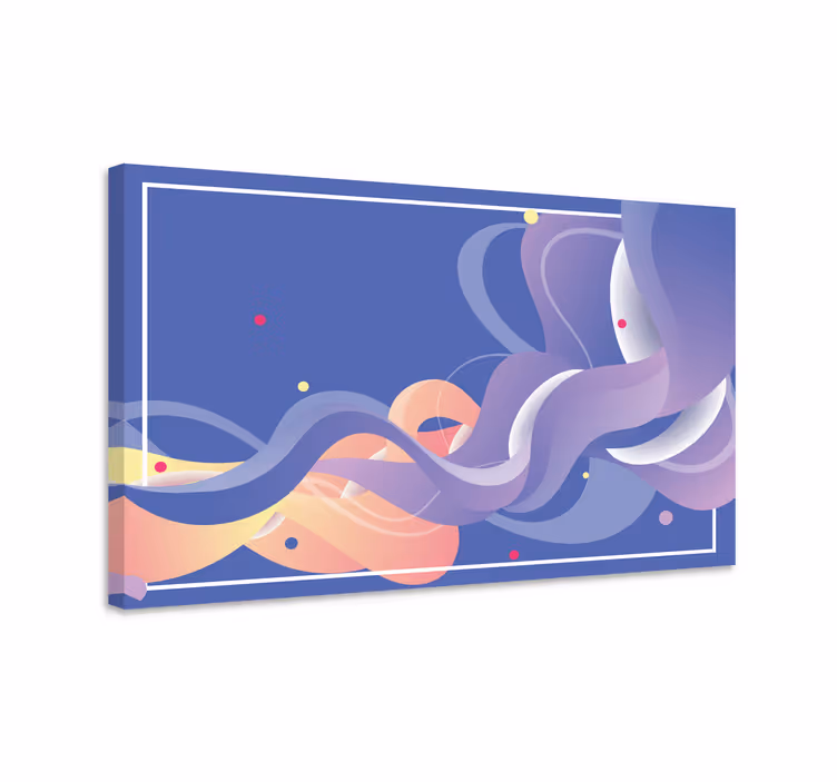 Moderni canvas taulu virtaavat abstraktit muodot - Tenstickers