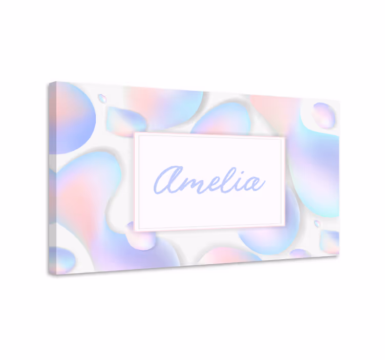 Värikkäitä kuplia nimillä maisema canvas taulu - Tenstickers
