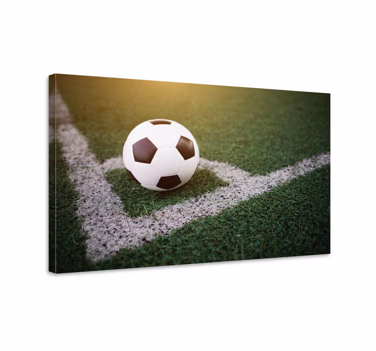 Kaunis jalkapallo nurmikolla nuorten canvas - Tenstickers