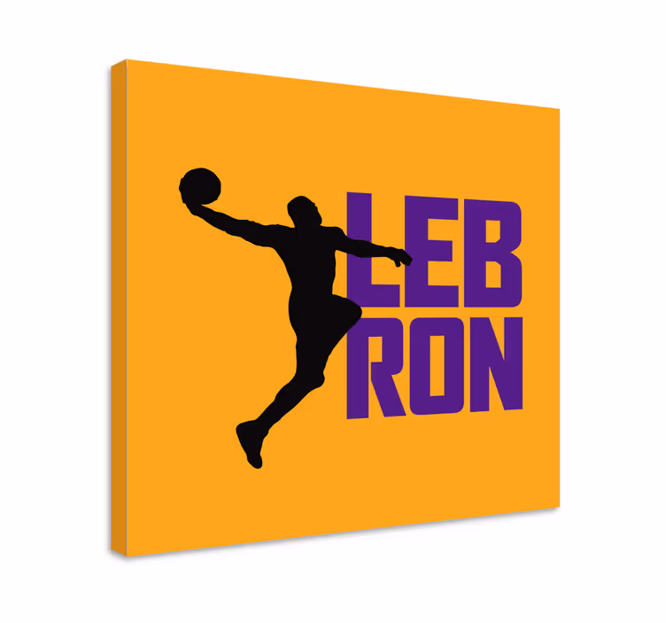Lebron james viileä koripallo nuorten canvas - Tenstickers