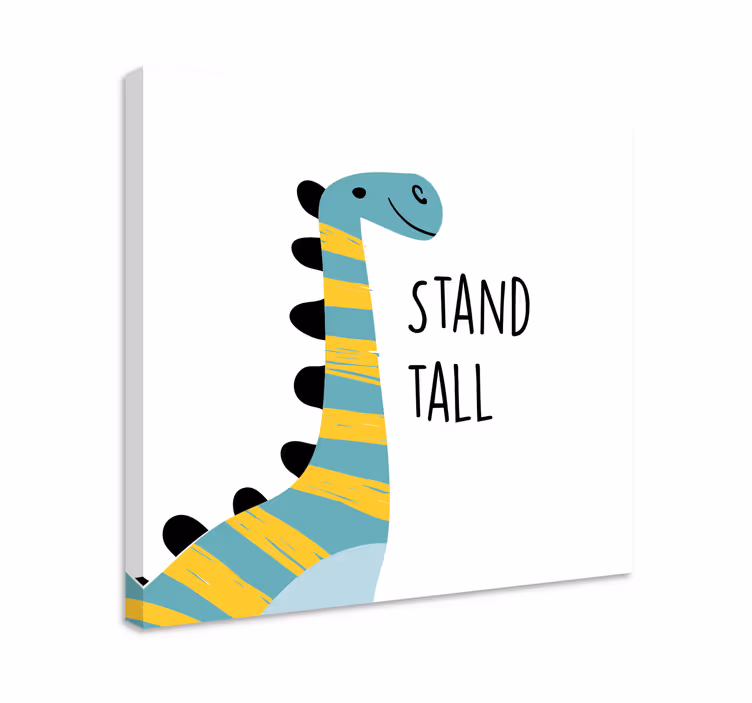 Iloinen dinosaurus canvas taulu - Tenstickers