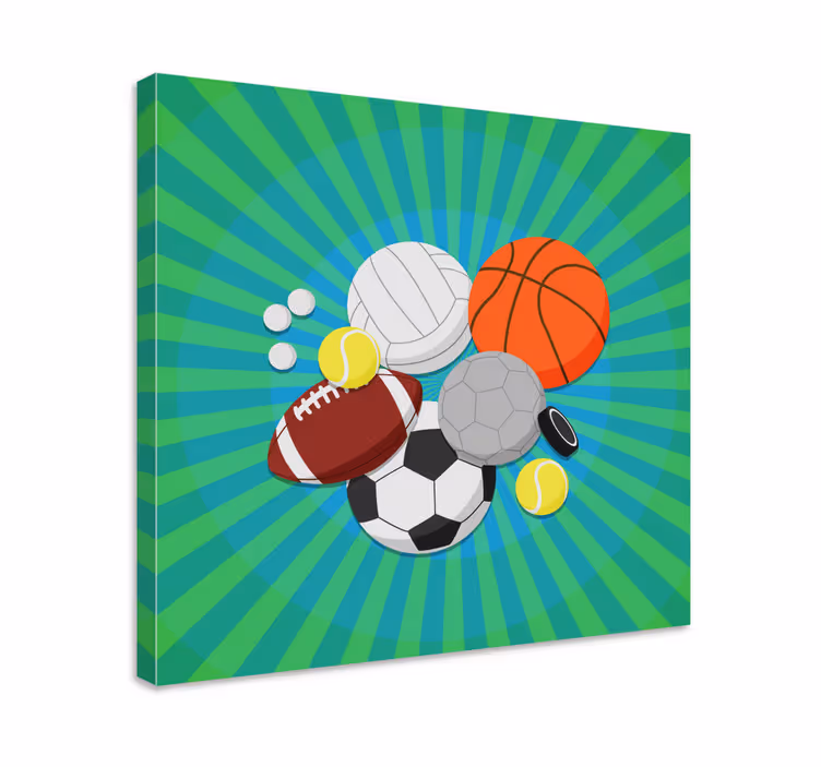 Urheilun pallot canvas kotiin - Tenstickers