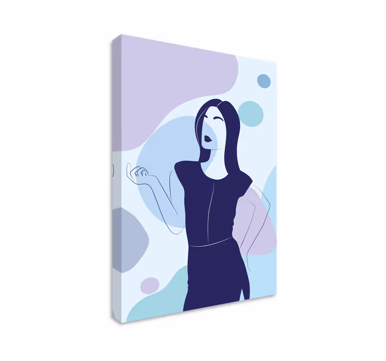 Tyylitelty naisen ele hahmo canvas taulu - Tenstickers
