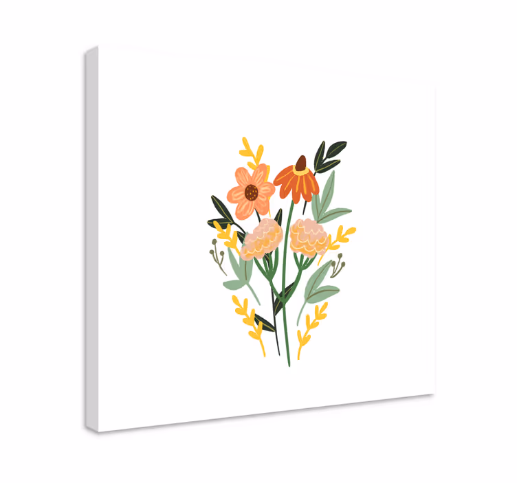 Kartio kukkia kimppu canvas taulu kukka - Tenstickers