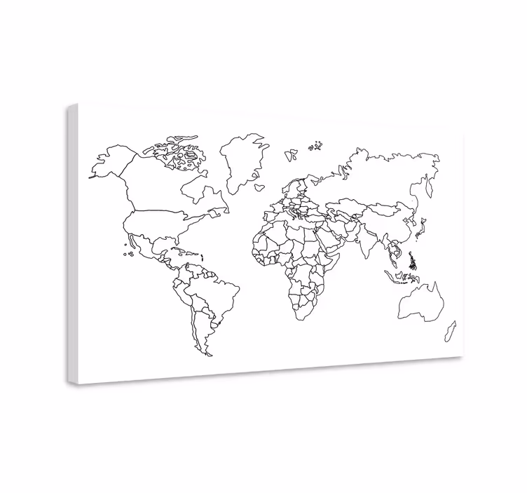 Moderni minimaalinen maailmankartta canvas - Tenstickers