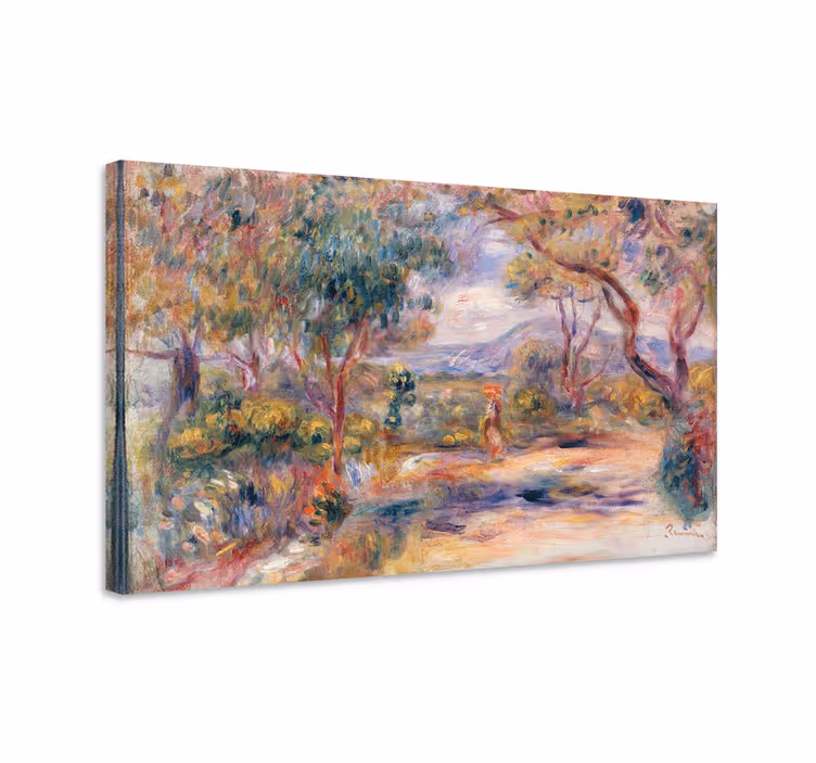 Aurinkoinen puutarhapolku maisema canvas taulu - Tenstickers