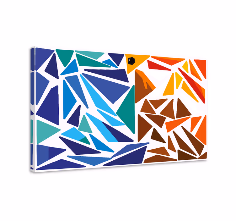 Abstrakti kulmakuvaus geometrinen canvas taulu - Tenstickers
