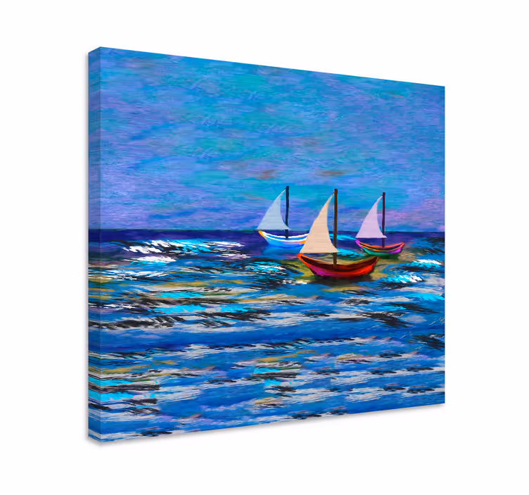 Regatta abstrakti merimies canvas - Tenstickers