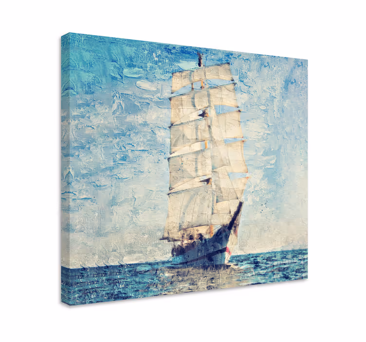 Alkuperäinen veneen maalaus merimies canvas - Tenstickers