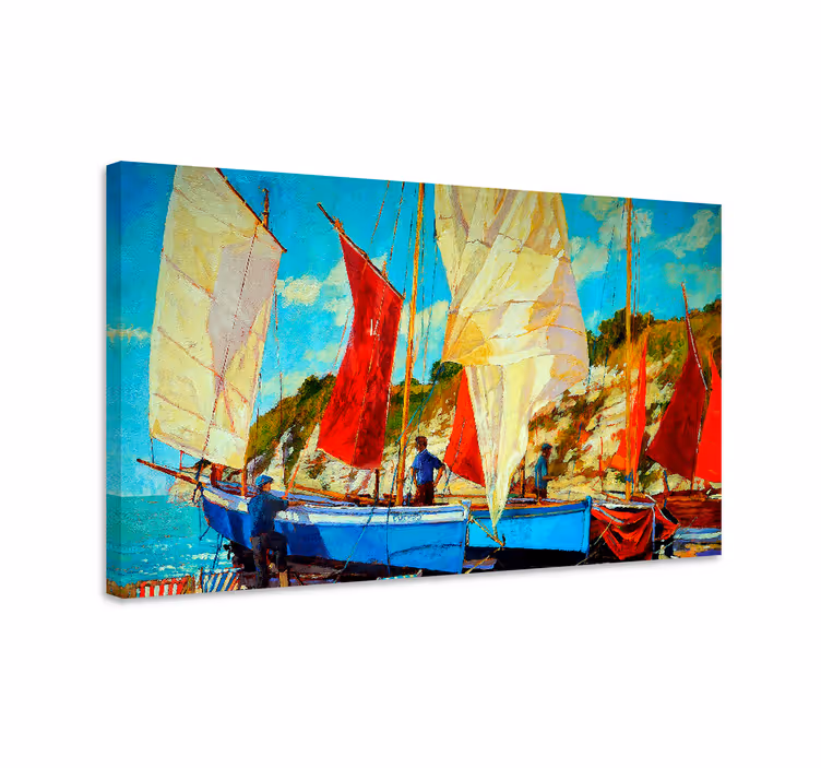 Purjeveneet maisema canvas taulu - Tenstickers