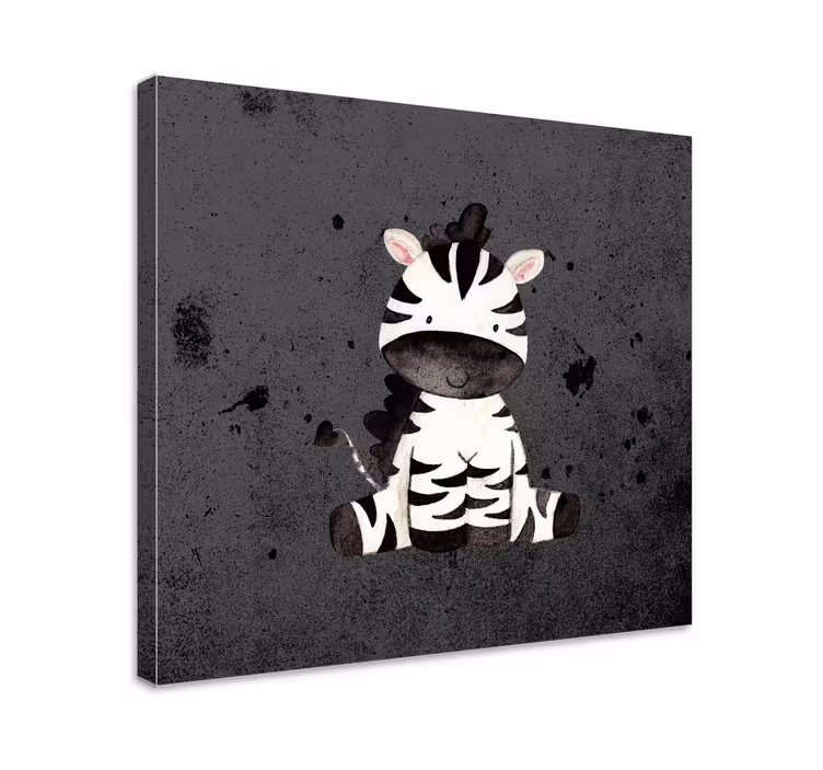Onnellinen seepra sarjakuva Muut eläimet canvas - Tenstickers