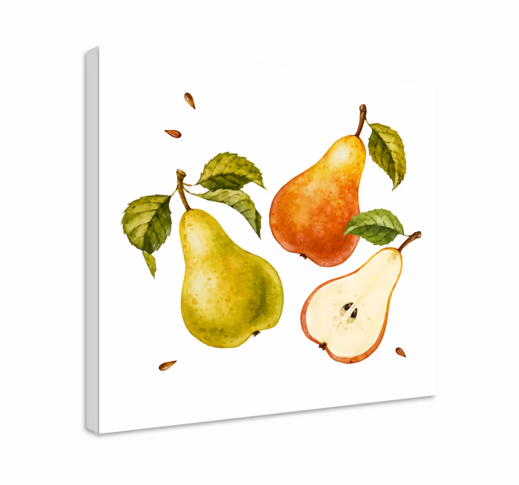 Keltaiset ja oranssit päärynät hedelmä asetelma canvas - Tenstickers