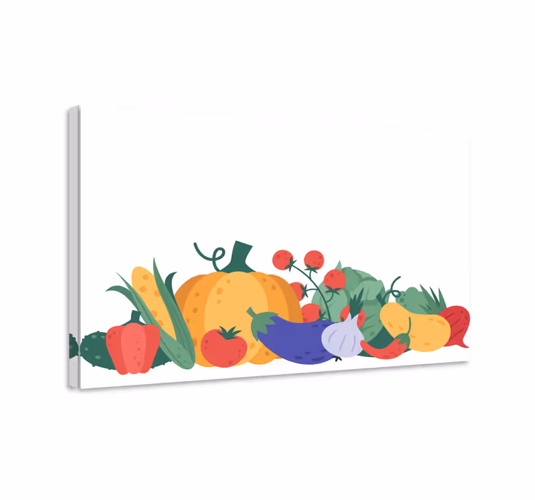 Värikkäät vihannesten aarteet hedelmä canvas taulu - Tenstickers