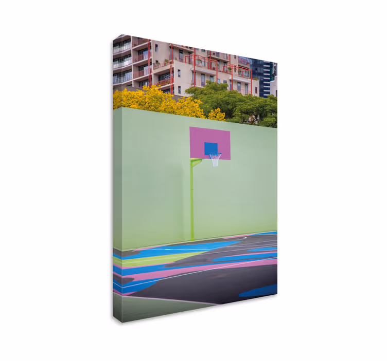 Koripallon puolikenttä canvas kotiin - Tenstickers