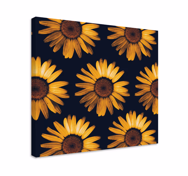 Keltainen auringonkukka canvas taulu kukka - Tenstickers
