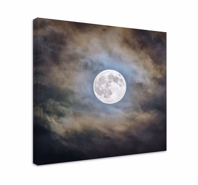 Kuutamohehku teksti canvas taulu - Tenstickers