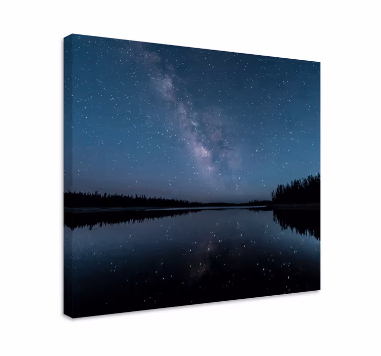 Yön järvi canvas taulu maisema - Tenstickers