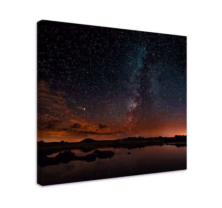 Tähtiä täynnä oleva yötaivas canvas taulu - Tenstickers