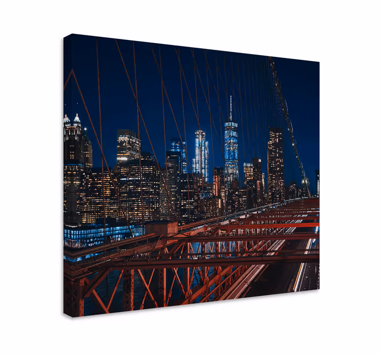 New yorkin kaupunkimaisema kaupunki canvas - Tenstickers
