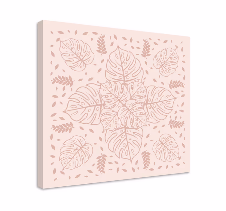 Kasvitieteellinen monstera-kuvio kasvi canvas - Tenstickers