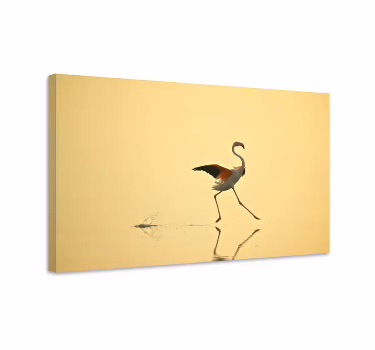 Elegantti flamingotanssi canvas-taulu - Tenstickers