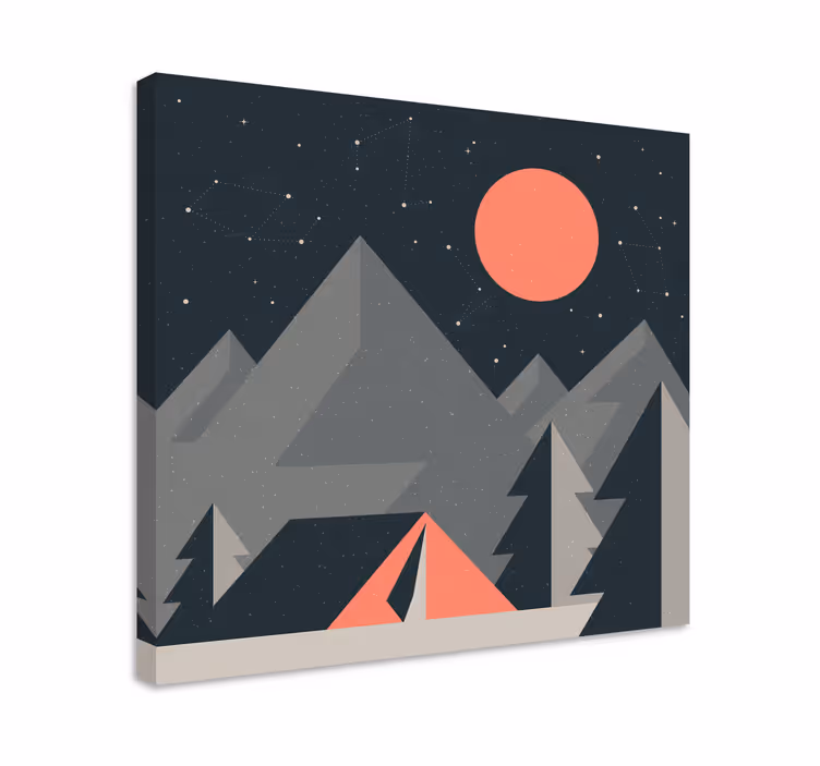 Vuoristometsäleirikuva canvas-taulu - Tenstickers